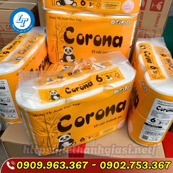 SỈ RẺ KHĂN GIẤY CUỘN VỆ SINH KHÔNG LÕI LOẠI TỐT khăn giấy cuộn corona