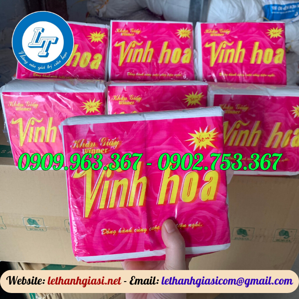 CUNG CẤP SỈ KHĂN GIẤY RÚT CHO QUÁN ĂN TẠI TPHCM khăn giấy vĩnh hoa
