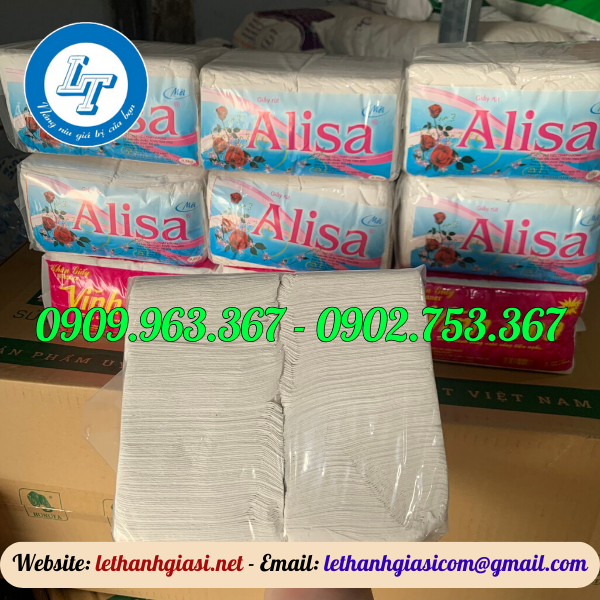 CUNG CẤP SỈ KHĂN GIẤY RÚT CHO QUÁN ĂN TẠI TPHCM khăn giấy alisa