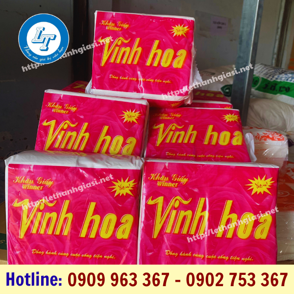 ĐẠI LÝ SỈ KHĂN GIẤY RÚT NHIỀU LOẠI TPHCM giấy rút vinh hoa