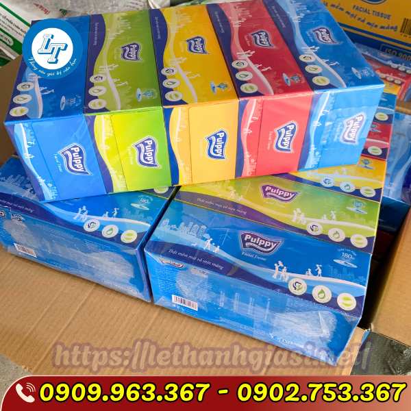PHÂN PHỐI SỈ KHĂN GIẤY RÚT PULPPY HỘP CỨNG HÀNG CÔNG TY KHĂN GIẤY RÚT PULPPY HỘP