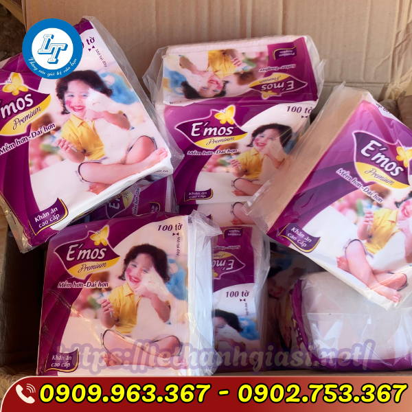 ĐẠI LÝ KHĂN GIẤY KHÔ CÁC LOẠI GIÁ RẺ CHẤT LƯỢNG KHĂN GIẤY vuông emoss