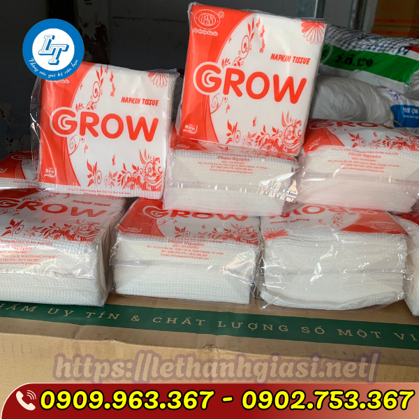 KHĂN GIẤY VUÔNG GROW PHẠM NGUYÊN GIÁ SỈ  khăn giấy vuông grow