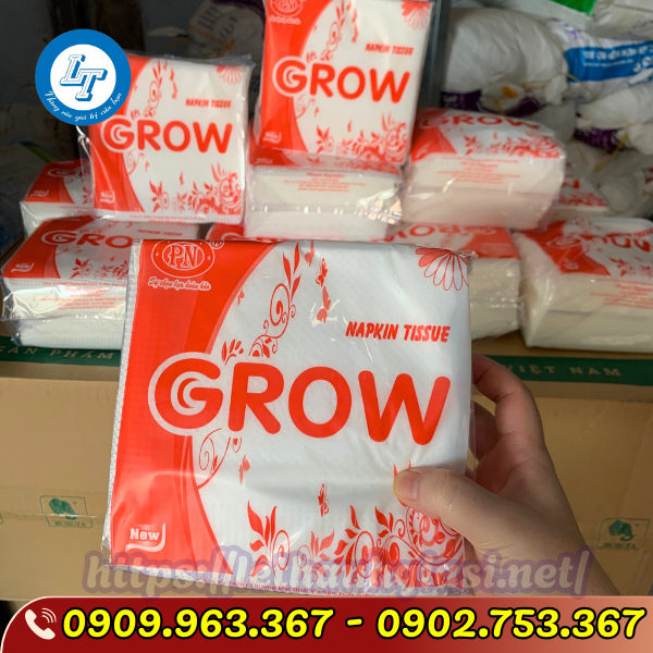 KHĂN GIẤY VUÔNG GROW PHẠM NGUYÊN GIÁ SỈ  khăn giấy vuông grow
