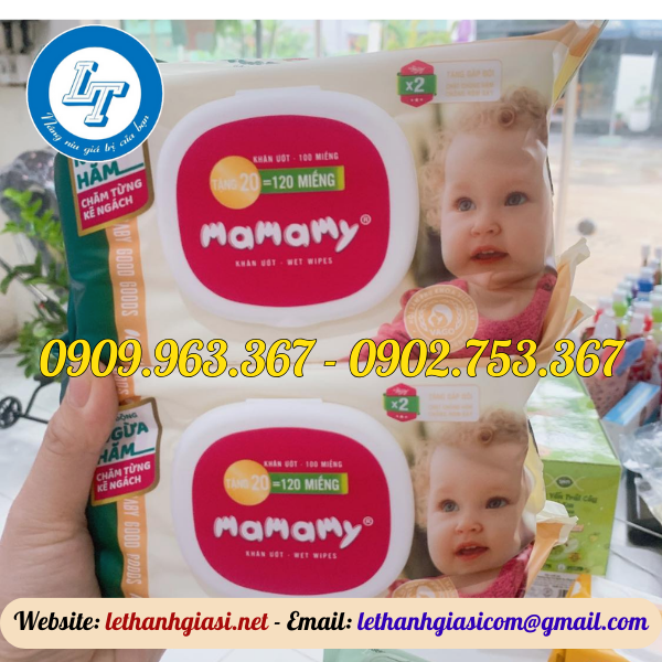 KHĂN ƯỚT EM BÉ GIÁ RẺ AN TOÀN CHO DA khăn ướt mamamy