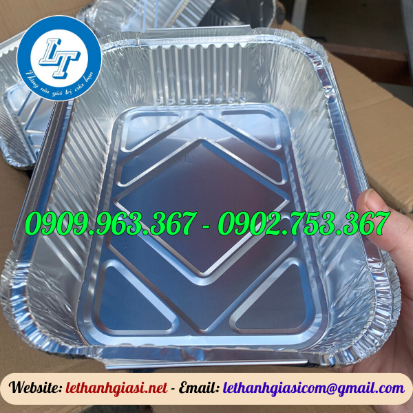 KHAY GIẤY BẠC CHỮ NHẬT CÓ NẮP NHIỀU SIZE GIÁ RẺ khay giấy bạc chữ nhật