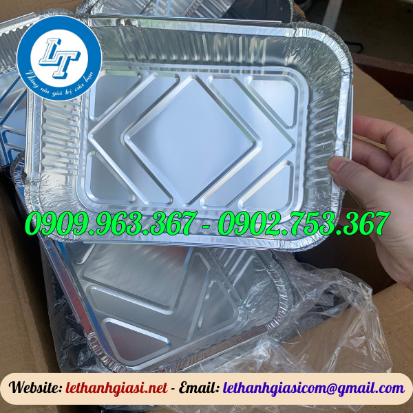 KHAY GIẤY BẠC CHỮ NHẬT CÓ NẮP NHIỀU SIZE GIÁ RẺ hộp giấy bạc