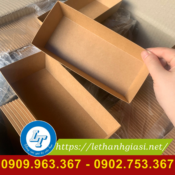 Tìm mua khay giấy Kraft nắp nhựa trong giá rẻ khay giấy chữ nhật