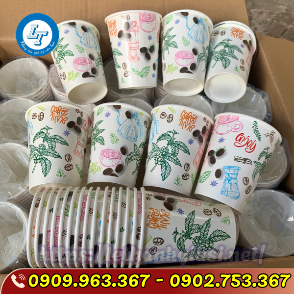 LY GIẤY 360ML ĐỰNG CAFÉ MUA Ở ĐÂU GIÁ RẺ? LY GIẤY 360ML DÙNG 1 LẦN IN LOGO ĐẠI TRÀ