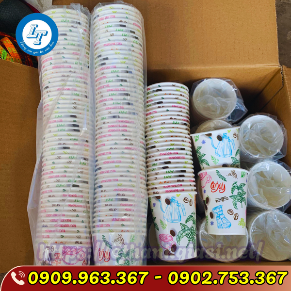 LY GIẤY CAFE IN LOGO LY GIẤY CAFE IN LOGO