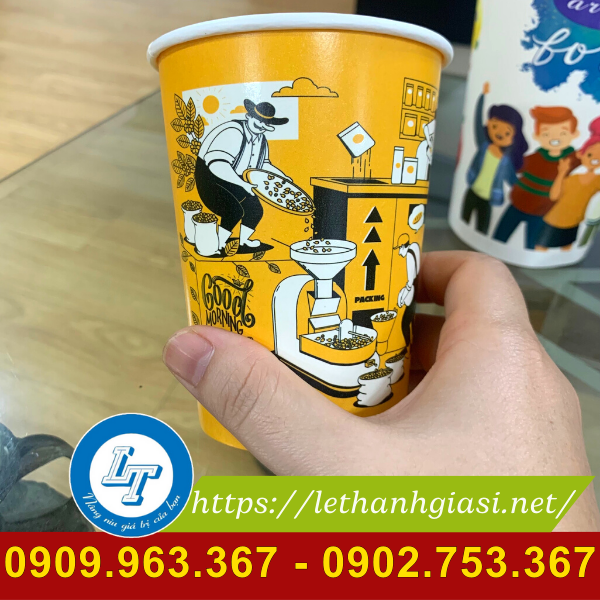 Địa chỉ bán ly giấy cafe in sẵn giá rẻ tại Thủ Đức, HCM ly giấy cafe in sẵn