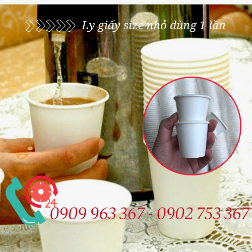 Bán ly giấy nhỏ dùng 1 lần giá rẻ ly giấy nhỏ màu trắng