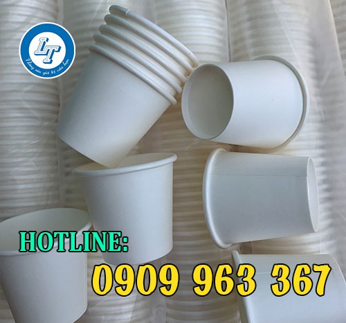 LY GIẤY UỐNG CÀ PHÊ MUA Ở ĐÂU RẺ TẠI TPHCM? ly giấy uống nước trắng trơn