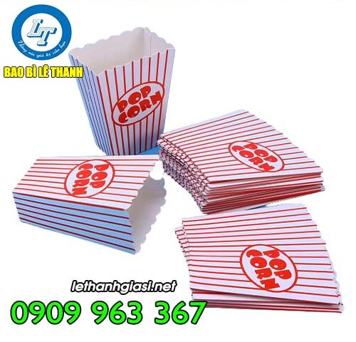 MUA LY GIẤY, HỘP GIẤY ĐỰNG BẮP RANG BƠ GIÁ RỂ TPHCM HỘP GIẤY ĐỰNG BẮP RANG BƠ