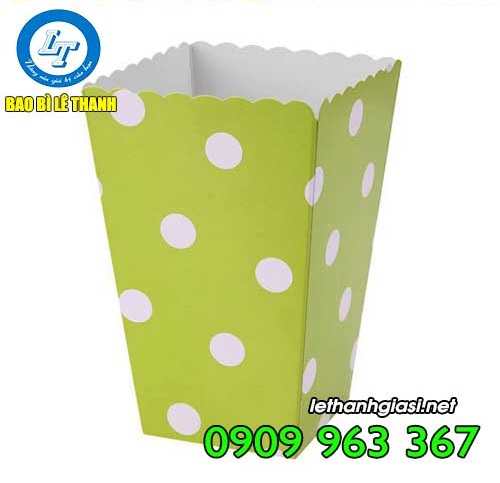 MUA LY GIẤY, HỘP GIẤY ĐỰNG BẮP RANG BƠ GIÁ RẺ TPHCM HỘP GIẤY ĐỰNG BẮP RANG BƠ