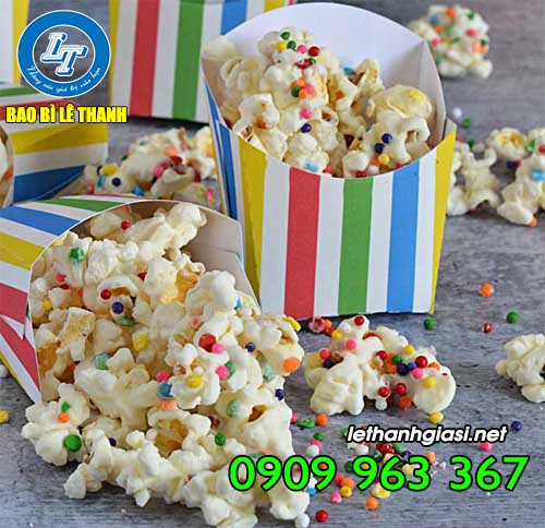 MUA LY GIẤY, HỘP GIẤY ĐỰNG BẮP RANG BƠ GIÁ RẺ TPHCM HỘP GIẤY ĐỰNG BẮP RANG BƠ