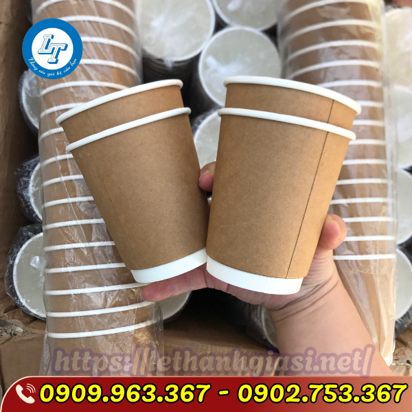 LY GIẤY KRAFT 2 LỚP GIỮ NHIỆT TỐT GIÁ SỈ TẠI XƯỞNG ly giấy kraft