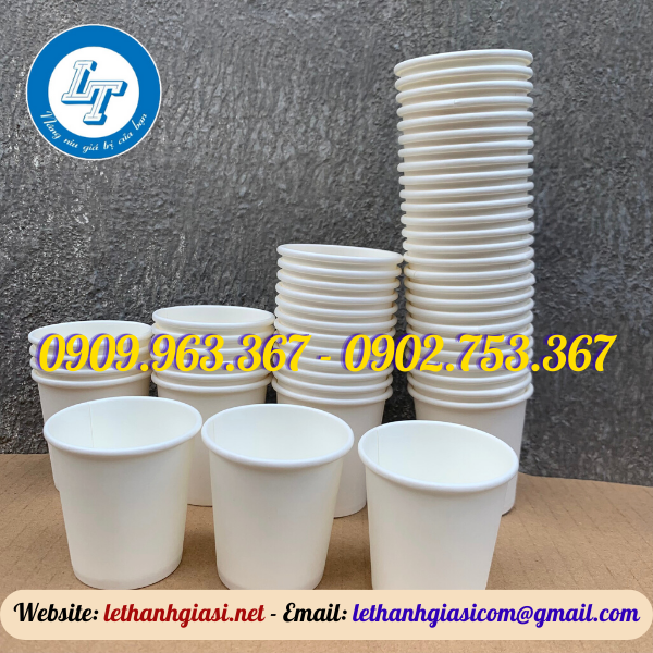 SỈ THÙNG LY GIẤY TRẮNG 2.5 OZ DÙNG MỘT LẦN ly giấy trắng nhỏ