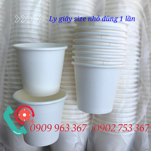 Bán ly giấy nhỏ dùng 1 lần giá rẻ ly giấy size nhỏ uống nước