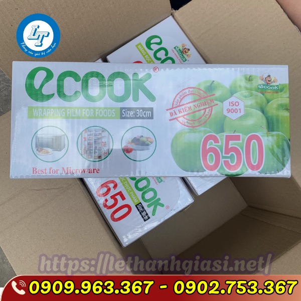 TÌM MUA MÀNG BỌC THỰC PHẨM CUỘN LỚN GIÁ SỈ RẺ màng bọc thực phẩm ecook 650