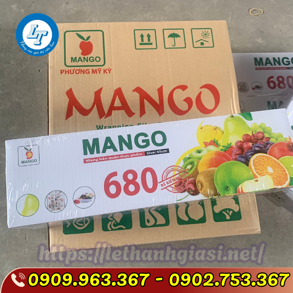 PHÂN PHỐI SỈ MÀNG BỌC THỰC PHẨM RINGO, MANGO, KING WRAP, LAS PALMS CHÍNH HÃNG TẠI TPHCM MÀNG BỌC THỰC PHẨM MANGO 680