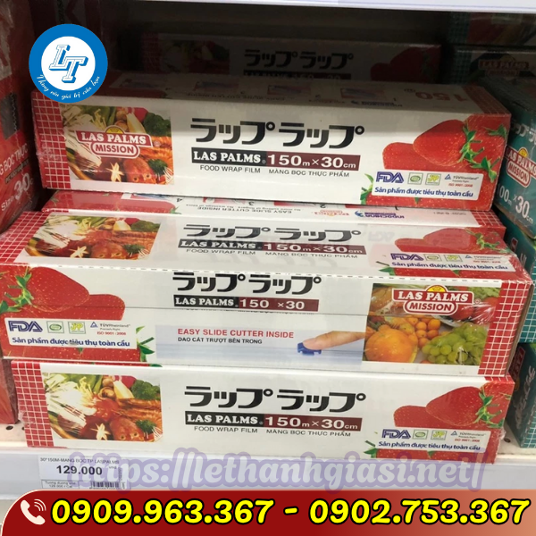 PHÂN PHỐI MÀNG BỌC THỰC PHẨM LAS PALMS giá rẻ Màng bọc thực phẩm Las Palms 150