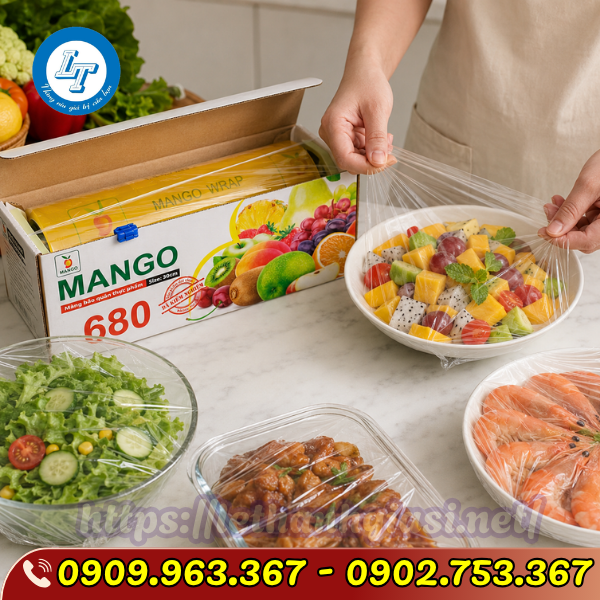 BÁN BUÔN SỈ RẺ MÀNG BỌC THỰC PHẨM MANGO CUỘN 500 MÉT BÁN BUÔN SỈ RẺ MÀNG BỌC THỰC PHẨM MANGO CUỘN 500 MÉT
