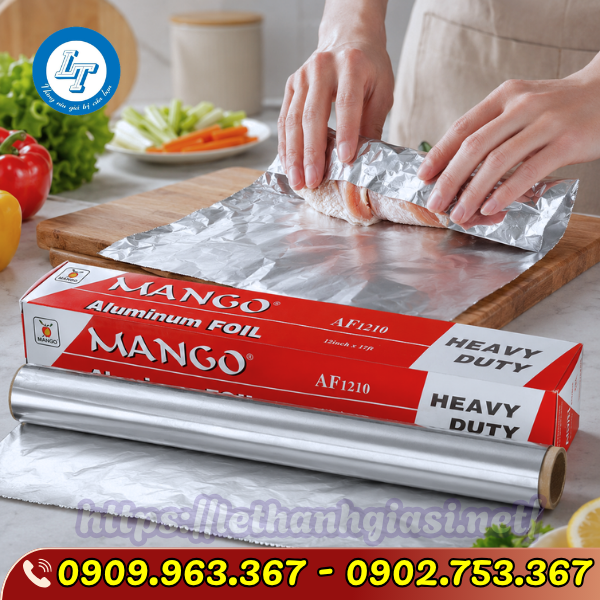 MÀNG NHÔM BỌC NƯỚNG THỰC PHẨM GIÁ SỈ giấy bạc nướng thức ăn