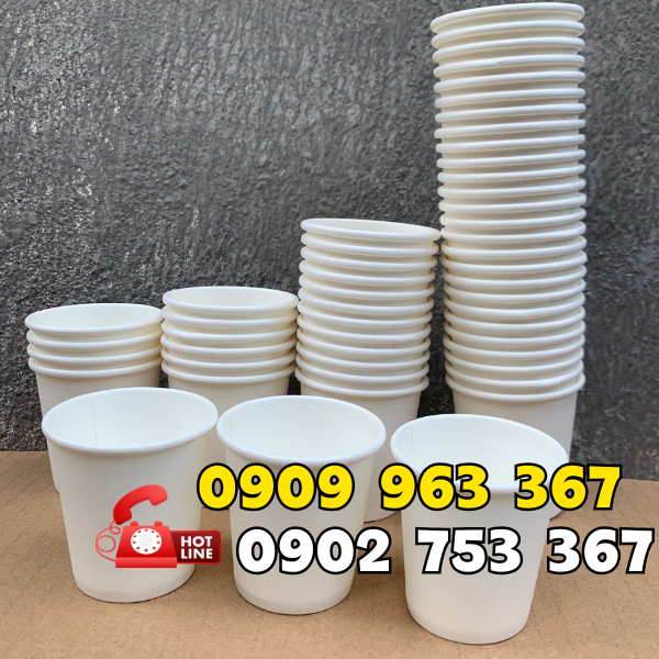 LY GIẤY NHỎ UỐNG NƯỚC DÙNG 1 LẦN GIÁ SỈ ly giấy trắng nhỏ