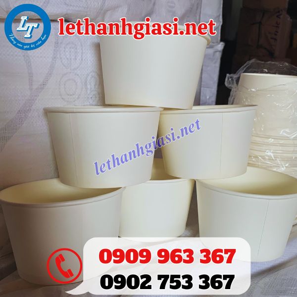 mua sỉ số lượng lớn tô giấy trắng 750ml ở đâu tphcm