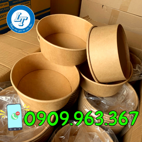 Bỏ sỉ tô giấy đựng bún phở giá rẻ tận xưởng tô giấy kraft màu nâu 750 ml