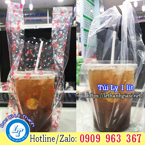 NƠI BÁN TÚI 1 LÍT ĐỰNG LY NƯỚC MÍA GIÁ SỈ RẺ túi đựng ly nước mía khổng lồ