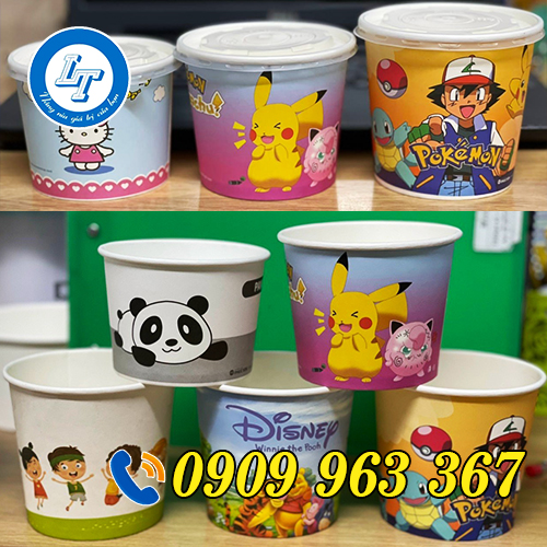 TÔ GIẤY, CỐC GIẤY ĐỰNG CHÁO NÓNG GIÁ RẺ CHO CỬA HÀNG tô giấy in hình ngộ nghĩnh