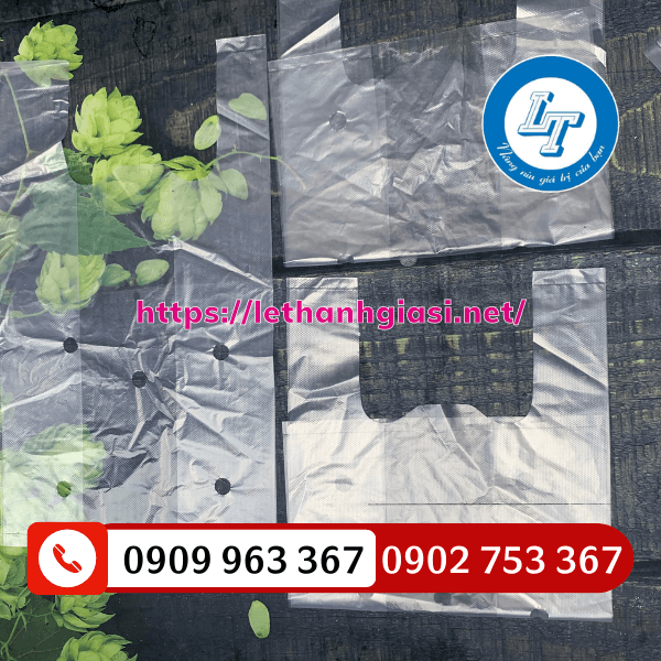 Túi xốp hai quai đục lỗ giá sỉ túi nilon đục lỗ