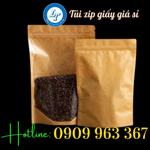 Sản xuất túi zipper giấy đựng thực phẩm giá rẻ túi zip giấy đựng cà phê