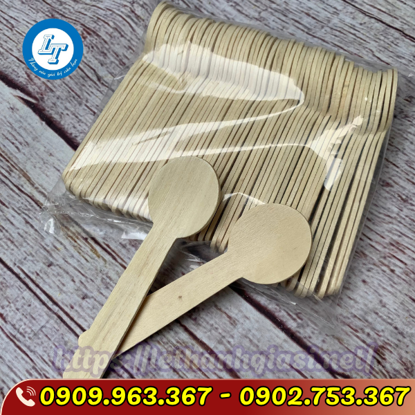 MUỖNG GỖ NHỎ DÙNG 1 LẦN ĂN KEM MUỖNG GỖ NHỎ DÙNG 1 LẦN ĂN KEM