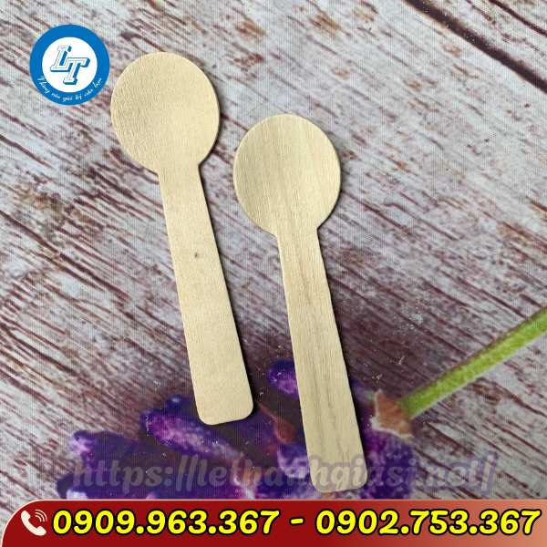 MUỖNG GỖ NHỎ 10 CM DÙNG 1 LẦN GIÁ SỈ RẺ MUỖNG GỖ NHỎ 10 CM