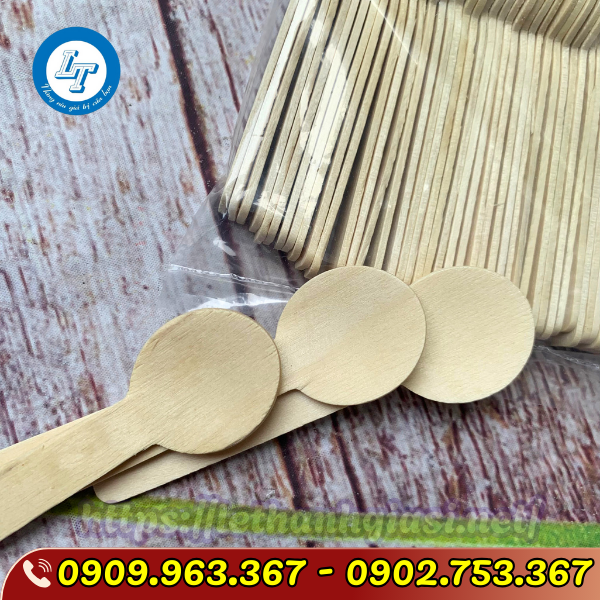 MUỖNG GỖ NHỎ 10 CM DÙNG 1 LẦN GIÁ SỈ RẺ MUỖNG GỖ NHỎ 10 CM