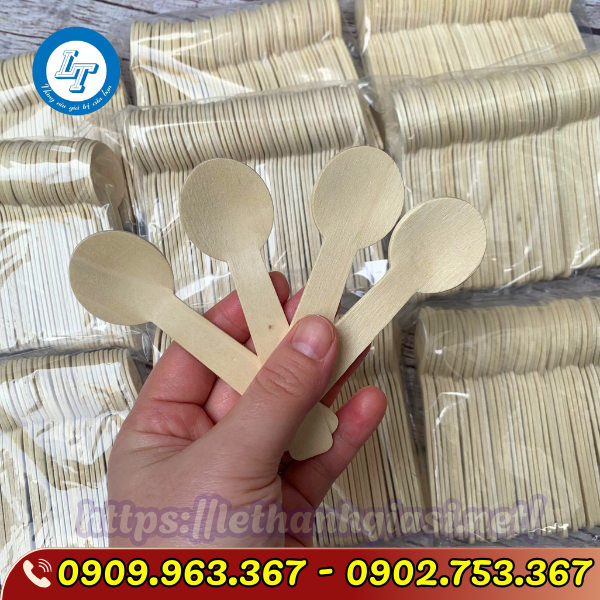 MUỖNG GỖ NHỎ 10 CM DÙNG 1 LẦN GIÁ SỈ RẺ MUỖNG GỖ NHỎ 10 CM