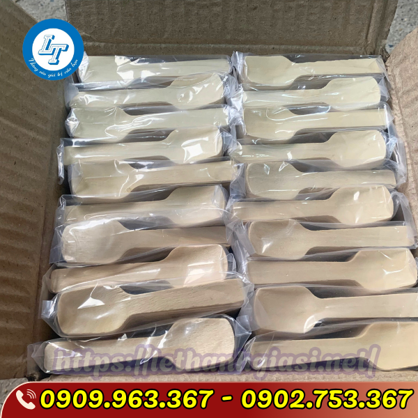 MUỖNG GỖ NHỎ 10 CM DÙNG 1 LẦN GIÁ SỈ RẺ MUỖNG GỖ NHỎ 10 CM