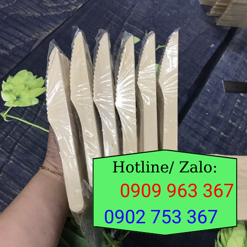 Muỗng dao nĩa gỗ dùng 1 lần giá rẻ tại nhà cung cấp dao gỗ