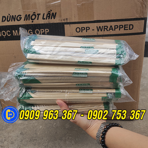 ĐŨA GỖ CAO CẤP DÙNG 1 LẦN MUA Ở ĐÂU GIÁ RẺ đũa gỗ tách nhật bọc màng opp