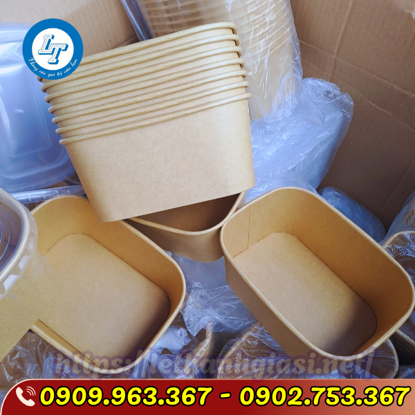 BÁN HỘP GIẤY ĐỰNG ĐỒ ĂN TRÒN, VUÔNG, CHỮ NHẬT GIÁ SỈ RẺ hộp giấy bento