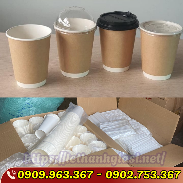 CUNG CẤP SỈ LY GIẤY CÓ NẮP NHIỀU DUNG TÍCH Ly giấy dùng 1 lần