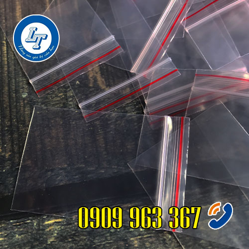 NƠI BÁN SỈ CÁC LOẠI TÚI ZIP GIÁ RẺ NHẤT TPHCM túi zip chỉ đỏ nhỏ