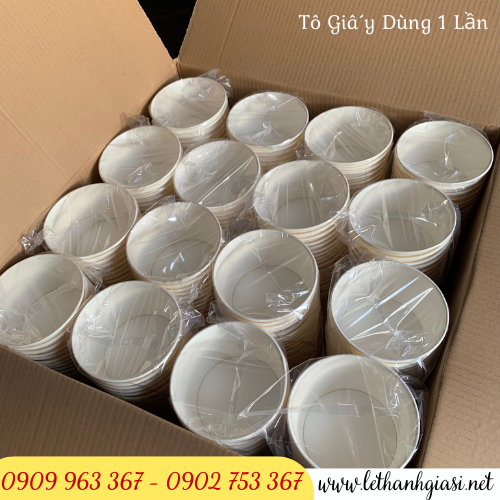 Mua tô giấy đựng mì cay ở đâu giá rẻ tô giấy trắng 750ml