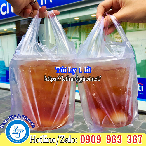 NƠI BÁN TÚI 1 LÍT ĐỰNG LY NƯỚC MÍA GIÁ SỈ RẺ túi đựng ly trà tắc 1 lít