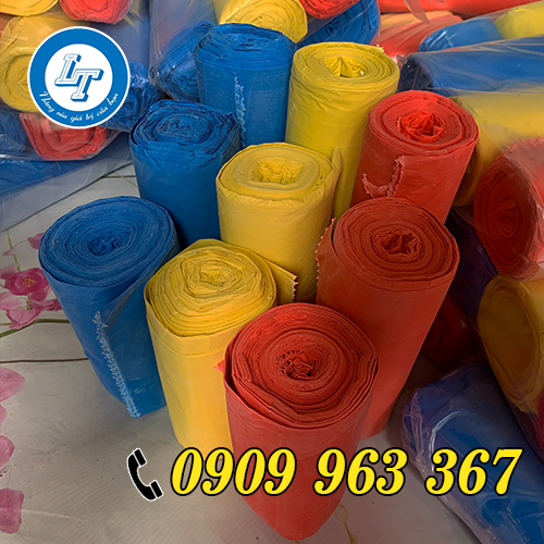 MUA TÚI ĐỰNG RÁC CUỘN GIÁ SỈ Ở ĐÂU TPHCM túi rác cuộn 2 màu xanh, đỏ, vàng