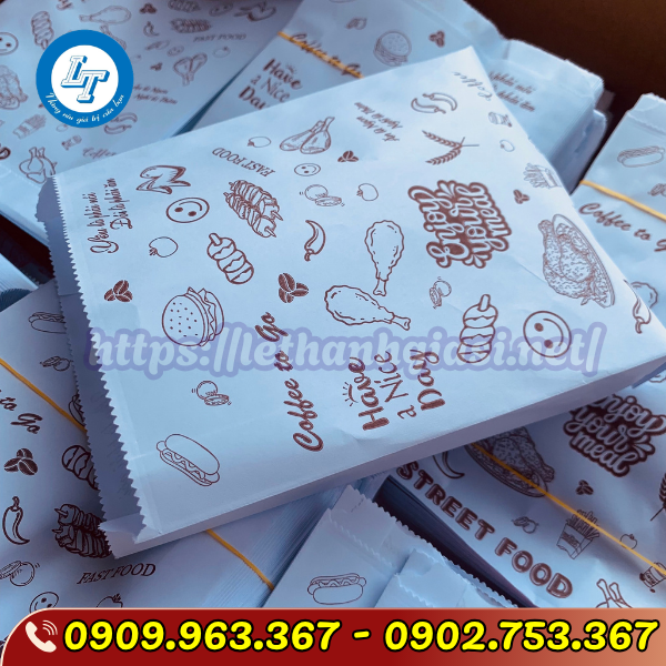 TÚI GIẤY GÀ RÁN IN SẴN GIÁ SỈ THÙNG 5000 CÁI TÚI GIẤY GÀ RÁN IN SẴN GIÁ SỈ THÙNG 5000 CÁI