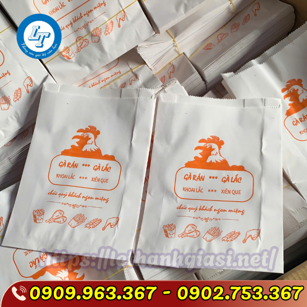 TÚI GIẤY GÀ RÁN IN SẴN GIÁ SỈ THÙNG 5000 CÁI TÚI GIẤY GÀ RÁN IN SẴN GIÁ SỈ THÙNG 5000 CÁI